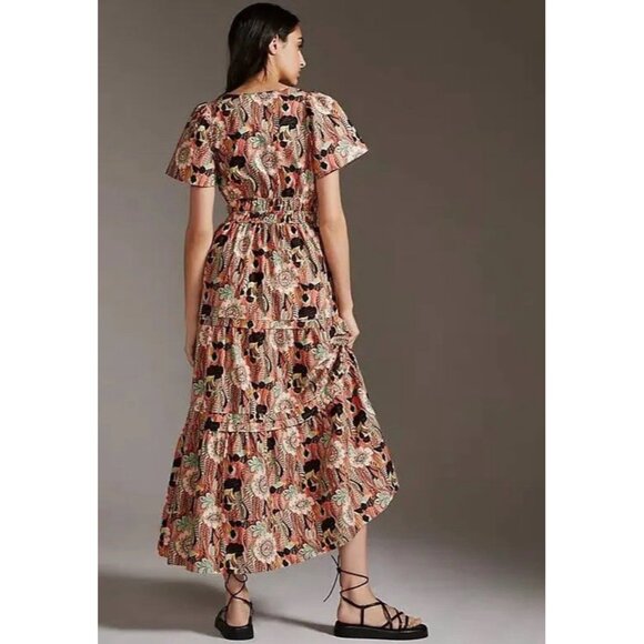 Anthropologie Maeve The Somerset Maxi Dress Sz XS EUC Floral Boho - Picture 2 of 10